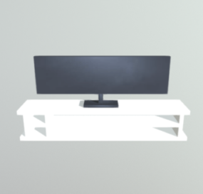 Wide Tv With Low Cabinet 3d model