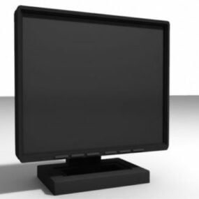 Kwadratowy monitor komputerowy Model 3D