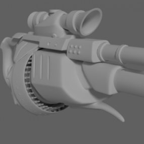 Lowpoly Concept Rifle Gun 3d model