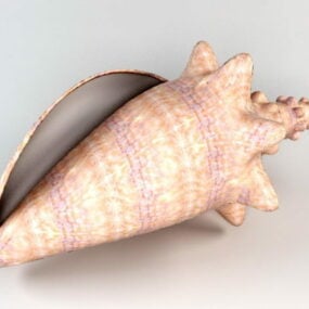 3д модель морского животного из ракушки