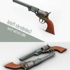 Model 3d Senjata Konfederasi Pistol Gun