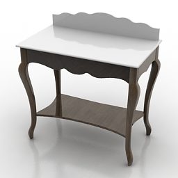Classic Console Table Design 3d model