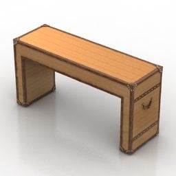 طاولة كونسول خشبية بمفهوم نموذج ثلاثي الأبعاد