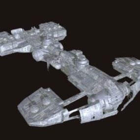 Sci-fi vesmírná loď Corveta 3D model