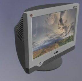 Viejo monitor Crt modelo 3d