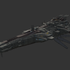 Sci-Fi Alien Crucero Raumschiff 3D-Modell