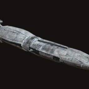 3д модель научно-фантастического космического корабля Crucero Pesado