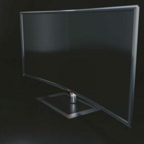 Mô hình màn hình tivi cong 3d