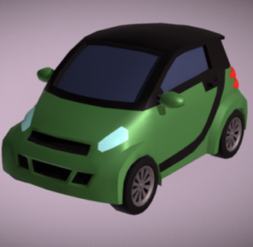 3д модель Cute Smooth Smart Car Design