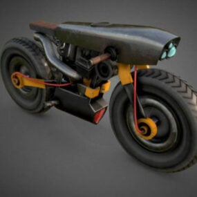طرح مفهومی دوچرخه سایبرپانک خودرو مدل سه بعدی