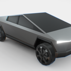 Tesla Cybertruck Araba Düşük Poli 3d modeli