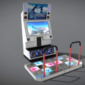 Ddra Game Cabinet Arcade Machine דגם תלת מימד