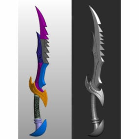 Daedric Eén zwaard Afdrukbaar 3D-model