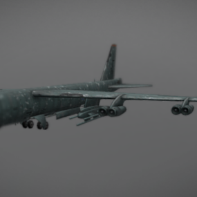Beschädigtes Boeing B-52-Flugzeug 3D-Modell