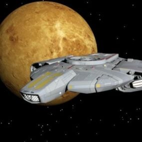 3D model vesmírné lodi Defiant