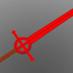 Red Demon Blood Sword 3d model