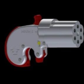 Pepperbox Gun Weapon 3d model