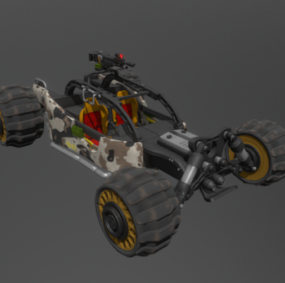 Wüsten-Buggy-Auto 3D-Modell