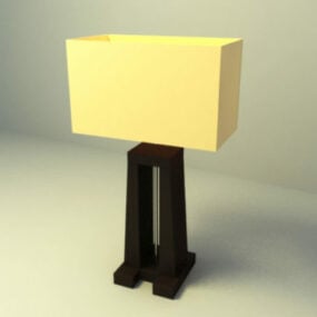 Modelo 3d de lâmpada de mesa moderna para quarto de cama