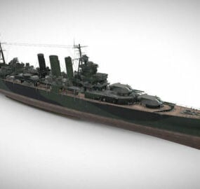 Modelo 3D do Devonshire British Heavy Cruiser