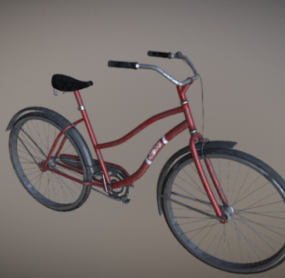 نموذج دراجة ترابية عتيقة ثلاثية الأبعاد
