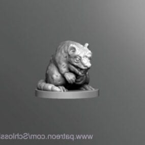 3D model sochy postavy obří krysy