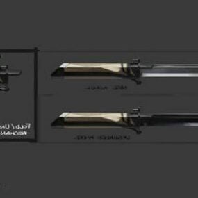 Dishonored Sword Weapon 3D-malli