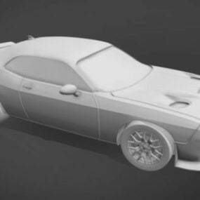 Dodge Challenger Car Hellcat 2015 3D-malli