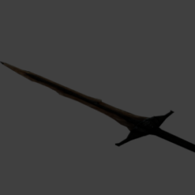3д модель оружия меча из драконьей кости