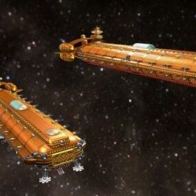 Dromedary Sci-fi Transport Spaceship 3D-malli
