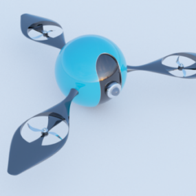 3д модель научно-фантастического концепта дрона