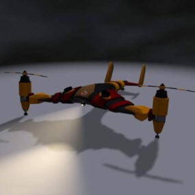 Drone Osprey Low Poly 3d μοντέλο