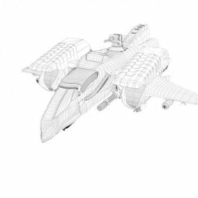 Space Dropship 3D model kosmické lodi