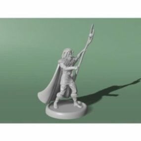 Escultura de personagem druida em ação Modelo 3D