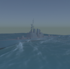 Modelo 3d do barco de patrulha de mísseis da Marinha