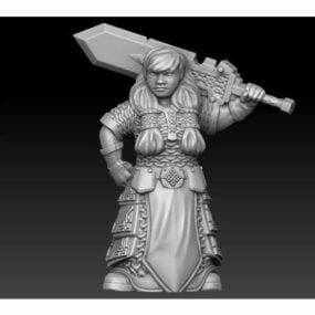 Dwarven Warrior Sculpt 3d μοντέλο