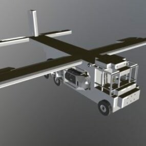 Mô hình 3d máy bay phản lực kết hợp ô tô