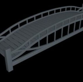 Model 3d Jembatan Kayu Di Pemandangan Danau