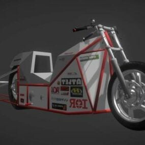 Modelo 3D de motocicleta elétrica Dragster
