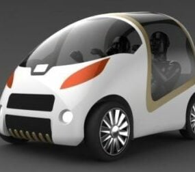 Beauté de la voiture électrique modèle 3D