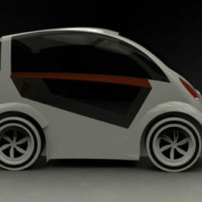 Nuevo modelo 3d de diseño urbano de coche eléctrico.