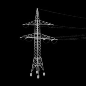 Electricity Tower Building 3d model