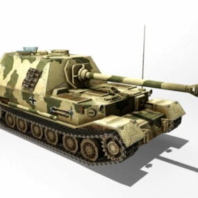 دبابة بانزر تايجر المدمرة نموذج ثلاثي الأبعاد