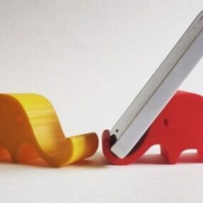 象の電話ホルダー印刷可能な 3D モデル