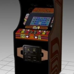 3д модель вертикального аркадного игрового автомата Elevator Action