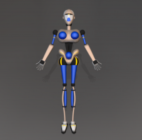 Emilea Girl Robot Character 3d model