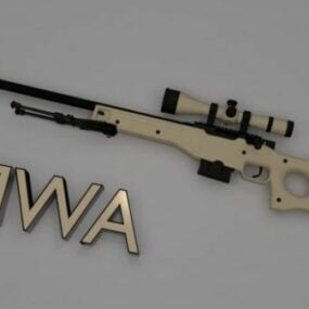 דגם 3D Awp Enhanced Gun Military Gun