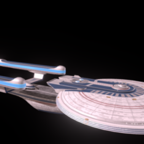 Sci-fi vesmírná loď třídy Excelsior 3D model