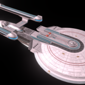 דגם תלת מימד של ספינת חלל מדע בדיוני Excelsior