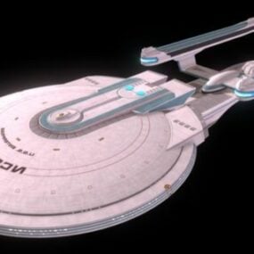 Excelsior Enterprise Sci-fi -avaruusalus 3D-malli